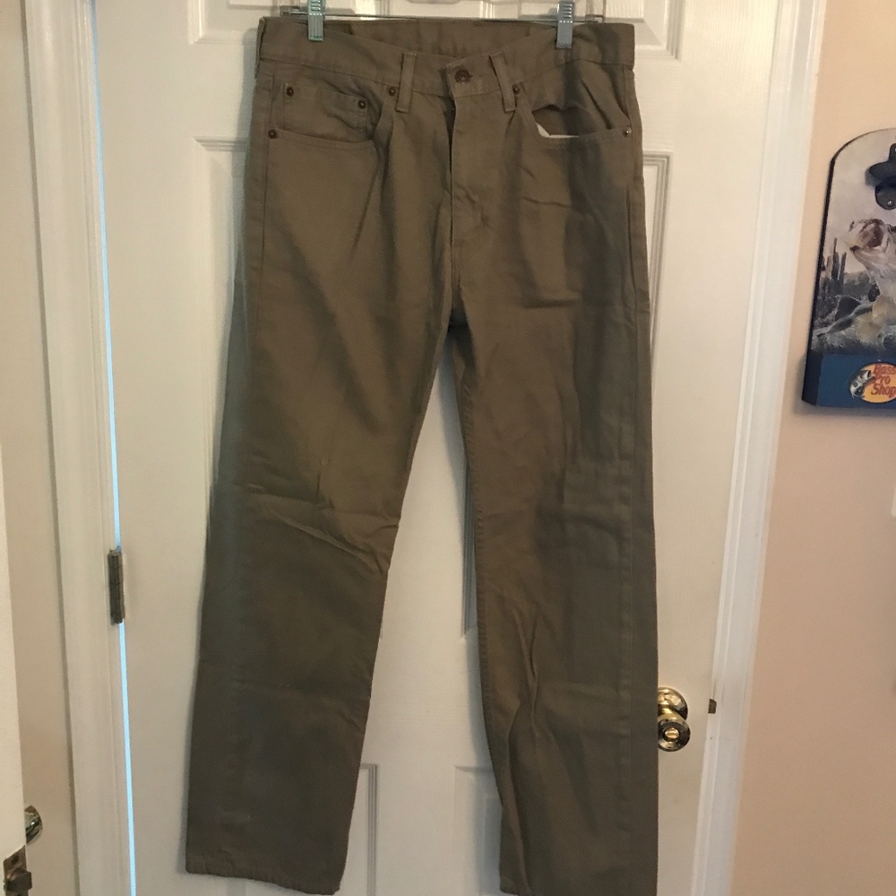 Levi Mens Straight Chino Jeans 34x32 Style 505